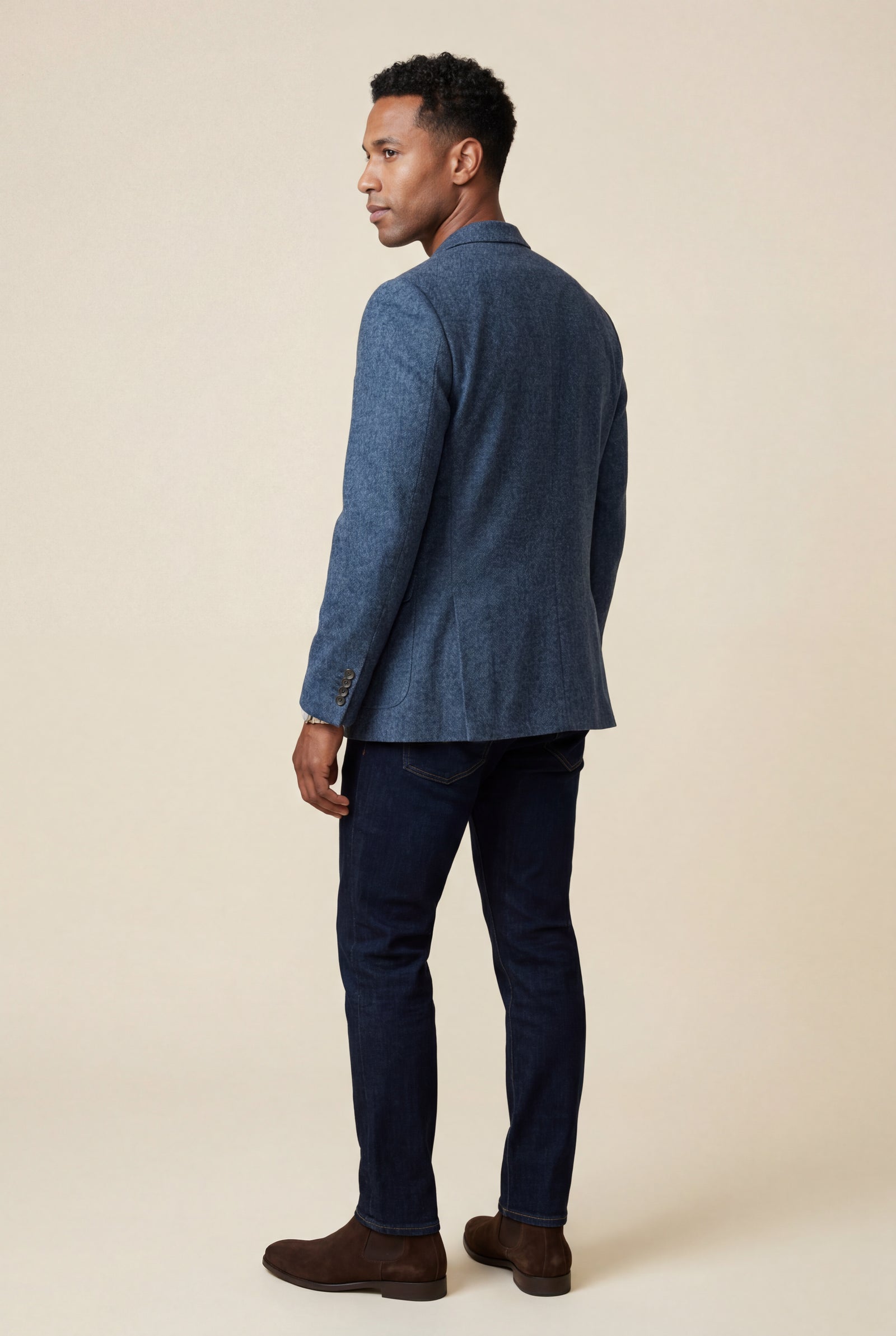 Blue Slim Tailored Single-breasted Formal Blazer - Formal blazers - Photo 10