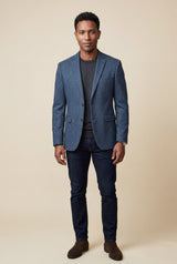 Blue Slim Tailored Single-breasted Formal Blazer - Formal blazers - Photo 9