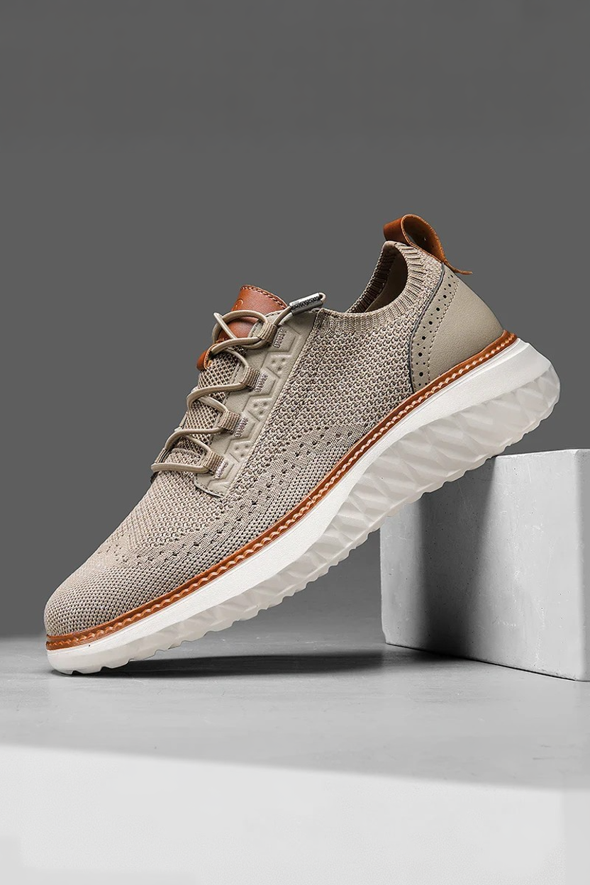 Textured Lace-up Low-top Sneakers - Photo 5