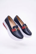 Women's Slip-On Sneakers Thick Sole in Blue — packshot