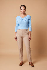 Women's Sweater Bow Detail in Blue — primary