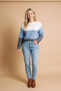 Women's Sweater Ombre Relaxed Fit in Blue — ombre relaxed studio