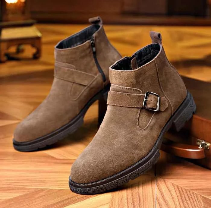 Black Adjustable Buckle Strap Ankle Boots - Photo 2