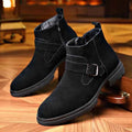 Black Adjustable Buckle Strap Ankle Boots - Photo 4