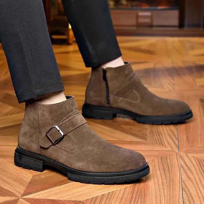 Black Adjustable Buckle Strap Ankle Boots - Photo 5