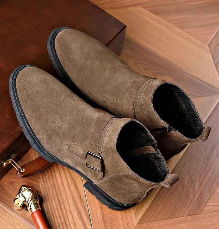 Black Adjustable Buckle Strap Ankle Boots - Photo 7