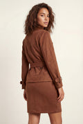 Brown Belted Faux High Waisted Mini Skirt - Photo 2