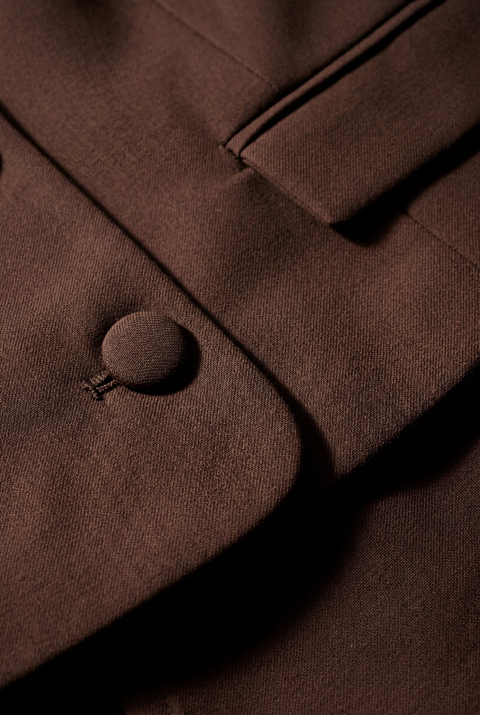 Brown Chocolate Brown Cropped Blazer and Mini Skirt Set - Photo 3