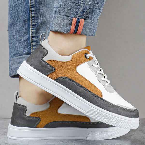 Color-block Low-top Lace-up Sneakers - Smart casual footwear - Photo 2