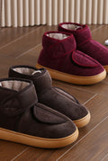 Fleece-Lined Ankle Slippers in Brown — other