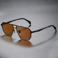 Brown Geometric Frame Gradient Lens Sunglasses - Photo 6