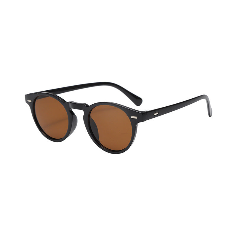 Brown Keyhole Bridge Classic Round Sunglasses - Photo 7