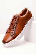 Brown Low Top Minimalist Sneakers with Padded Collar - Low top sneakers - Photo 1