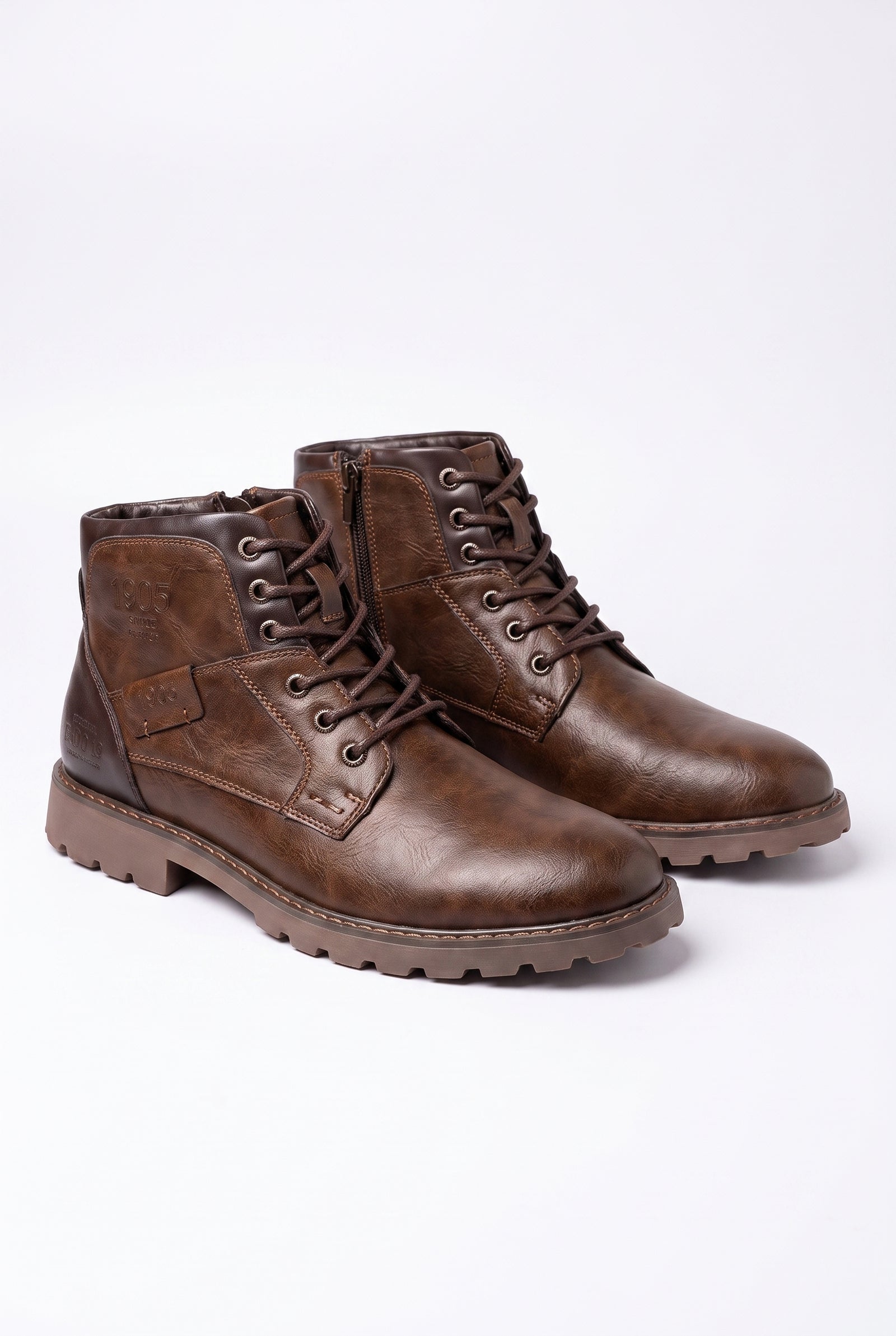 Men's Ankle Boots Stylish in Brown — primary product shot