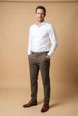 Men's Chinos Regular Fit in Brown — primary studio