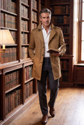 Men's Trench Coat Long Classic in Brown — secondary lifestyle