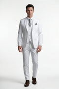 Three-Piece Formal Suit - White - Photo 1