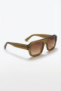 Brown Oversized Square-frame Sunglasses with Gradient Lenses - Oversized sunglasses - Photo 1