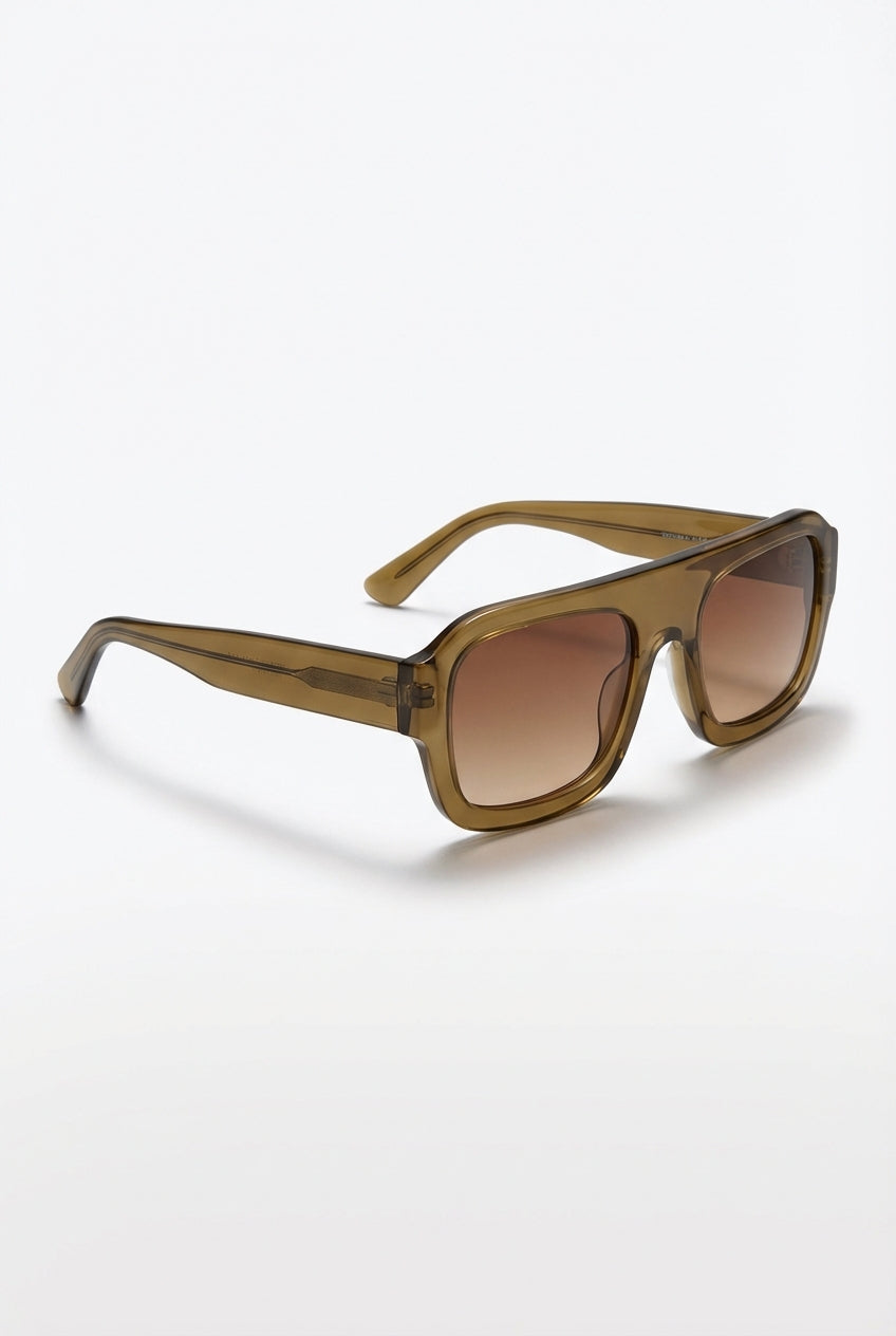 Brown Oversized Square-frame Sunglasses with Gradient Lenses - Oversized sunglasses - Photo 1
