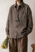 Plaid Flannel Shirt in Brown — Stilenza main image