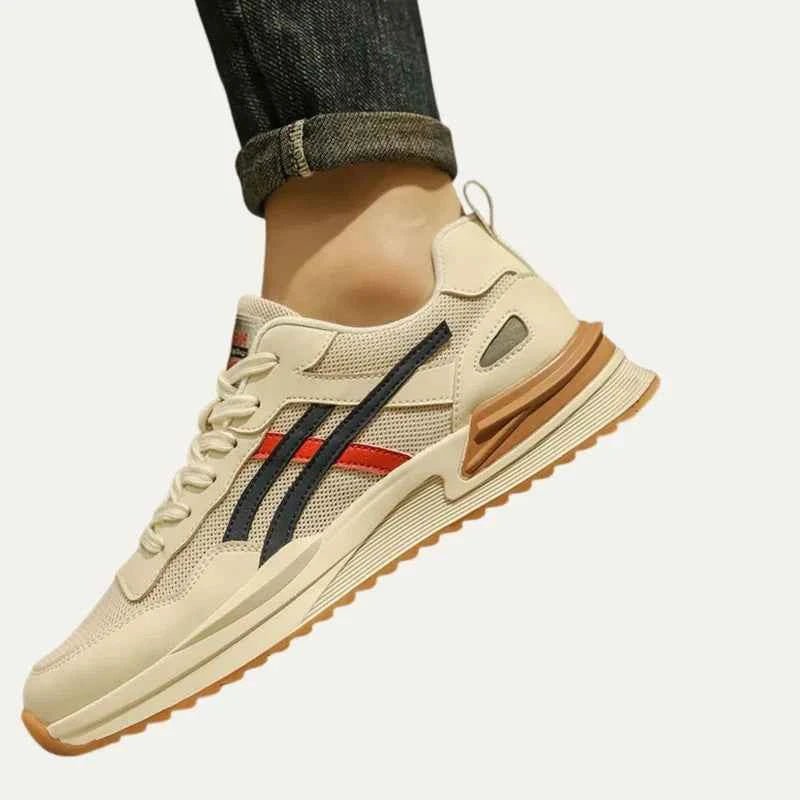 Retro Panel Lace-Up Sneakers with Chunky Sole - Photo 8