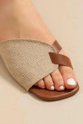Brown Tan Brown Cross-band Flat Slide Sandals - Photo 7