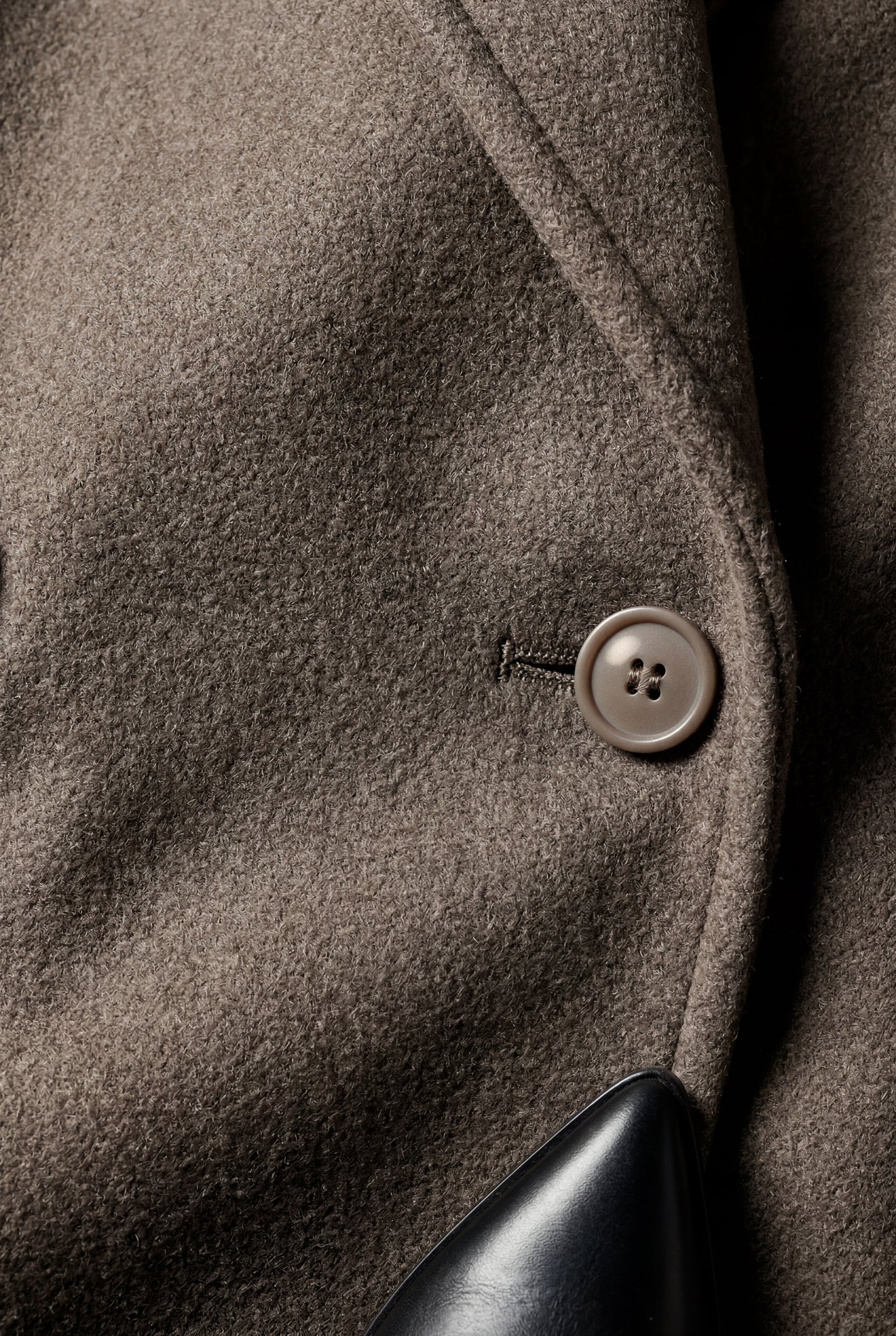 Brown Taupe Brown Oversized Double-breasted Long Coat - Oversized coats - Photo 3