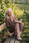 Women's Lounge Set Zip Top in Brown — secondary lifestyle