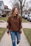 Women's Sweatshirt Oversized Print in Brown — secondary ugc