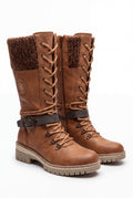 Women's Winter Boots Lace-Up High-Rise in Brown — product packshot