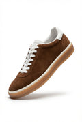 Brown Women's Brown Low Top Sneakers with Gum Sole - Photo 2