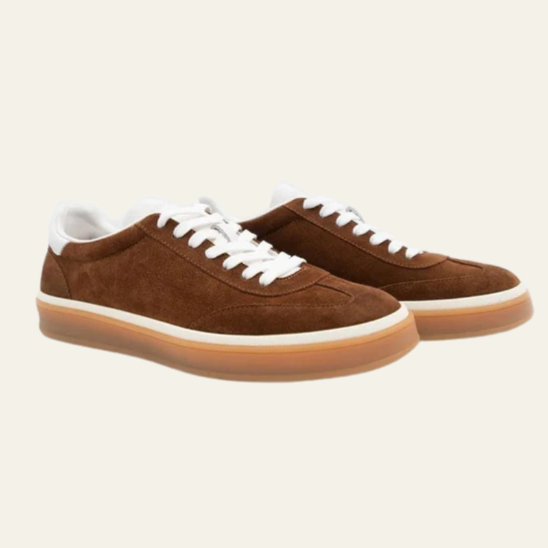 Brown Women's Brown Low Top Sneakers with Gum Sole - Photo 3
