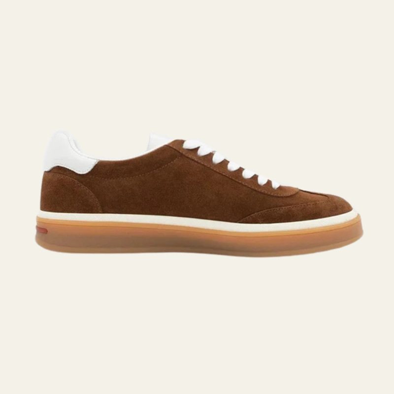 Brown Women's Brown Low Top Sneakers with Gum Sole - Photo 6