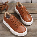 Women's Gold Chain Platform Lace-Up Casual Sneakers - Photo 5