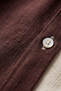 Burgundy Men's Relaxed Short Sleeve Shirt and Drawstring Trouser Set - Casual set - Photo 8