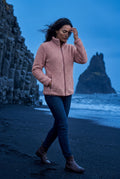 Pink Plush Zip-up Jacket with Stand Collar - Fleece jacket - Photo 12