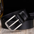Rectangular Metal Buckle Classic Belt with Tapered Tip - Belts - Photo 4