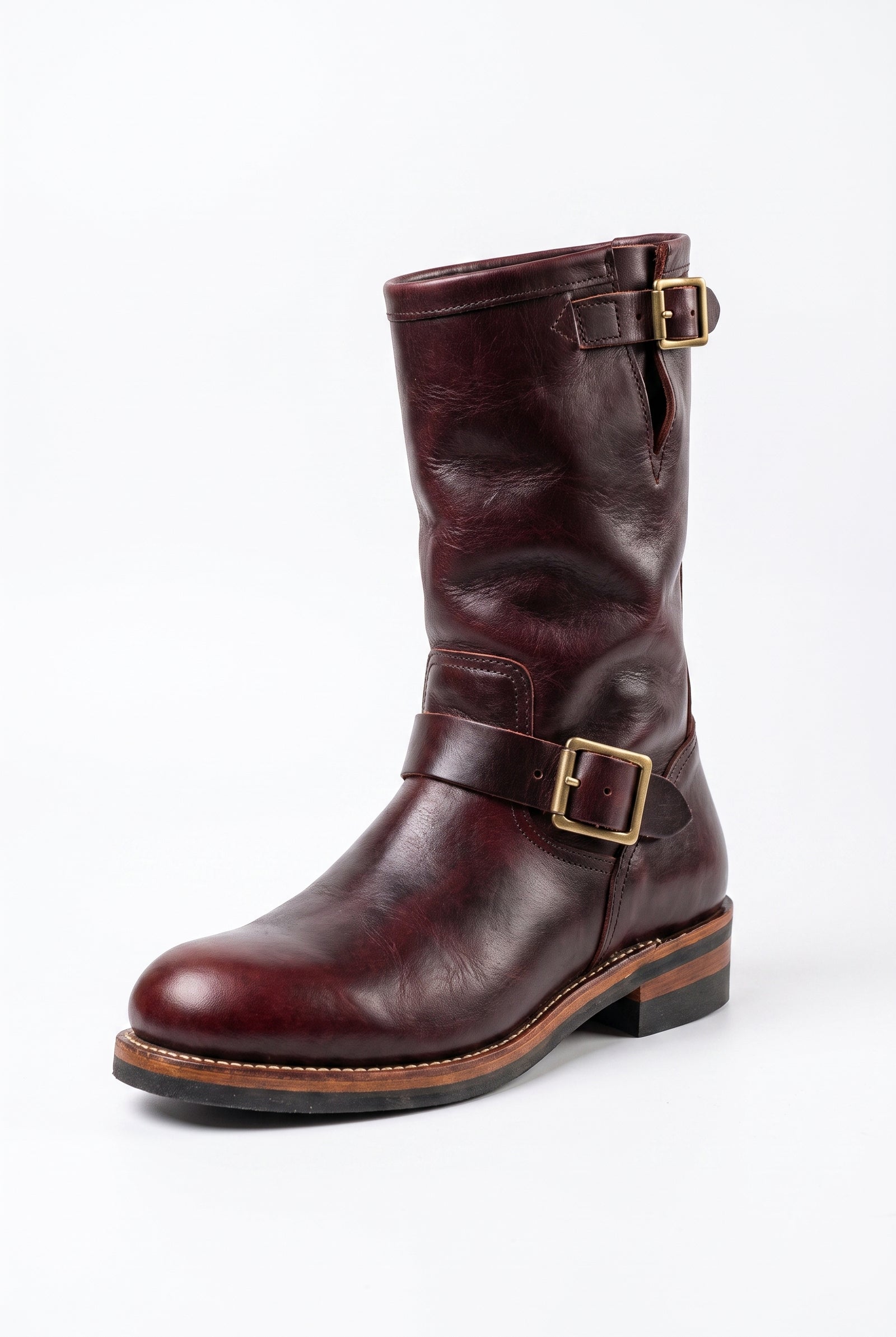 Men's Boots Vintage Style in Burgundy Red — primary shot