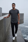 Dark Gray Slim Fit Crew Neck Short Sleeve Tee - Short sleeve t-shirts - Photo 16