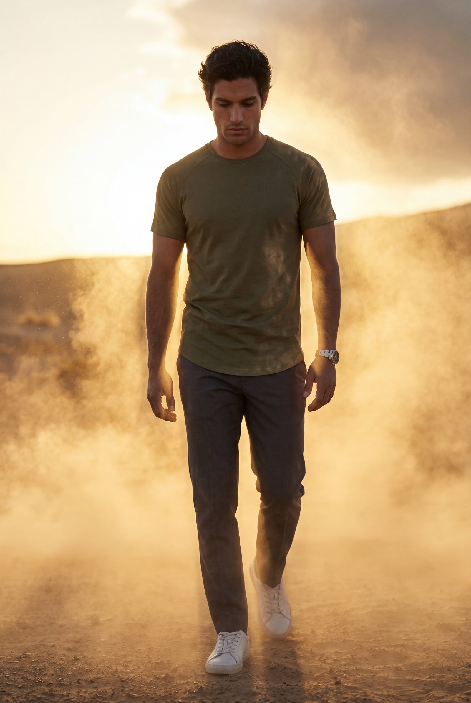Olive Slim Fit Crew Neck Short Sleeve Tee - Short sleeve t-shirts - Photo 21