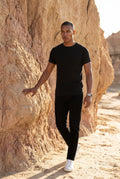 Black Slim Fit Crew Neck Short Sleeve Tee - Short sleeve t-shirts - Photo 7