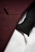 Burgundy Slim Fit Two-piece Business Suit with Notched Lapel - Business suits - Photo 3