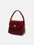 Structured Shoulder Bag with Gold Hardware and Adjustable Strap - Shoulder bags - Photo 3