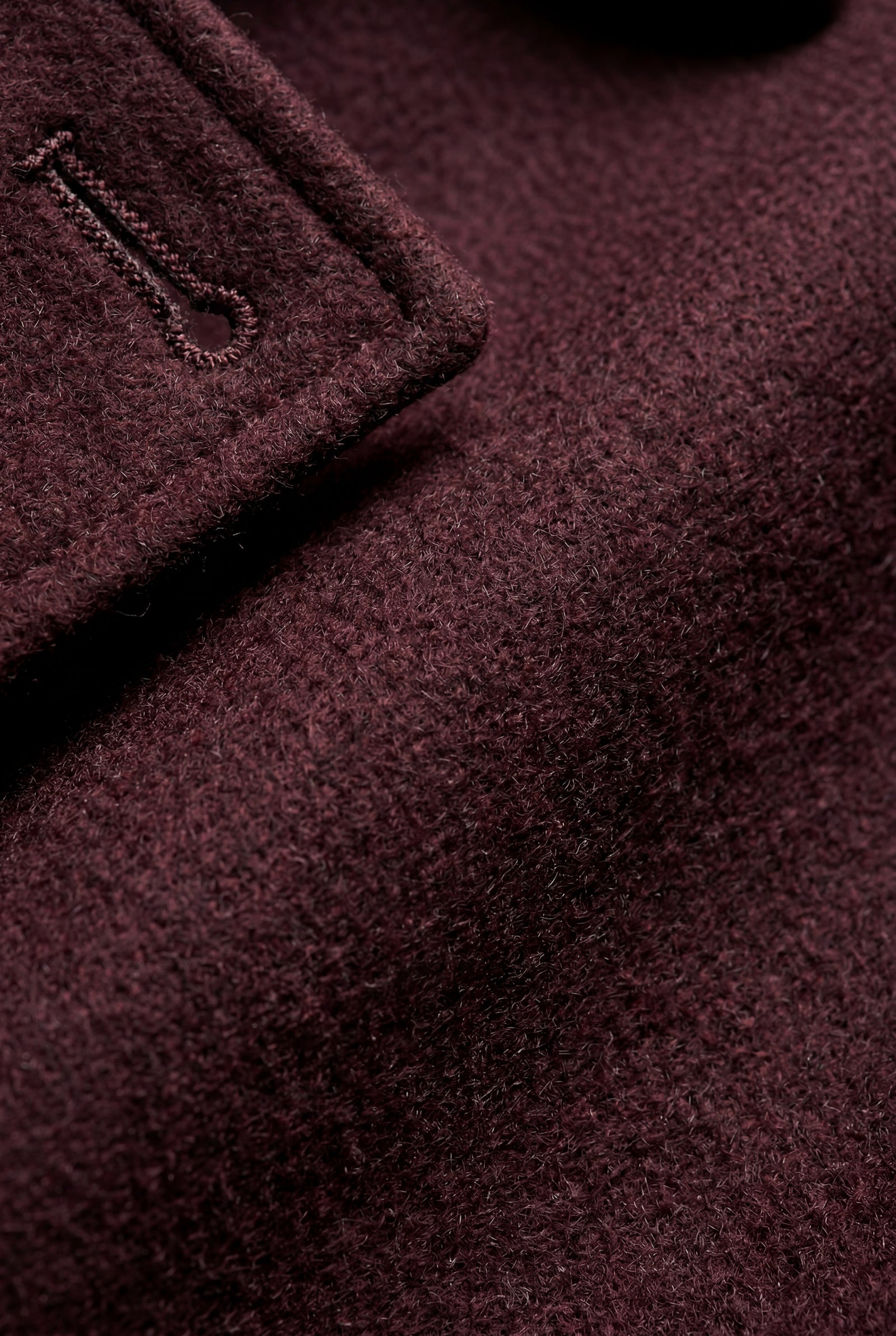 Burgundy Women's Double-Breasted Belted -Blend Trench Coat - Trench coats - Photo 3