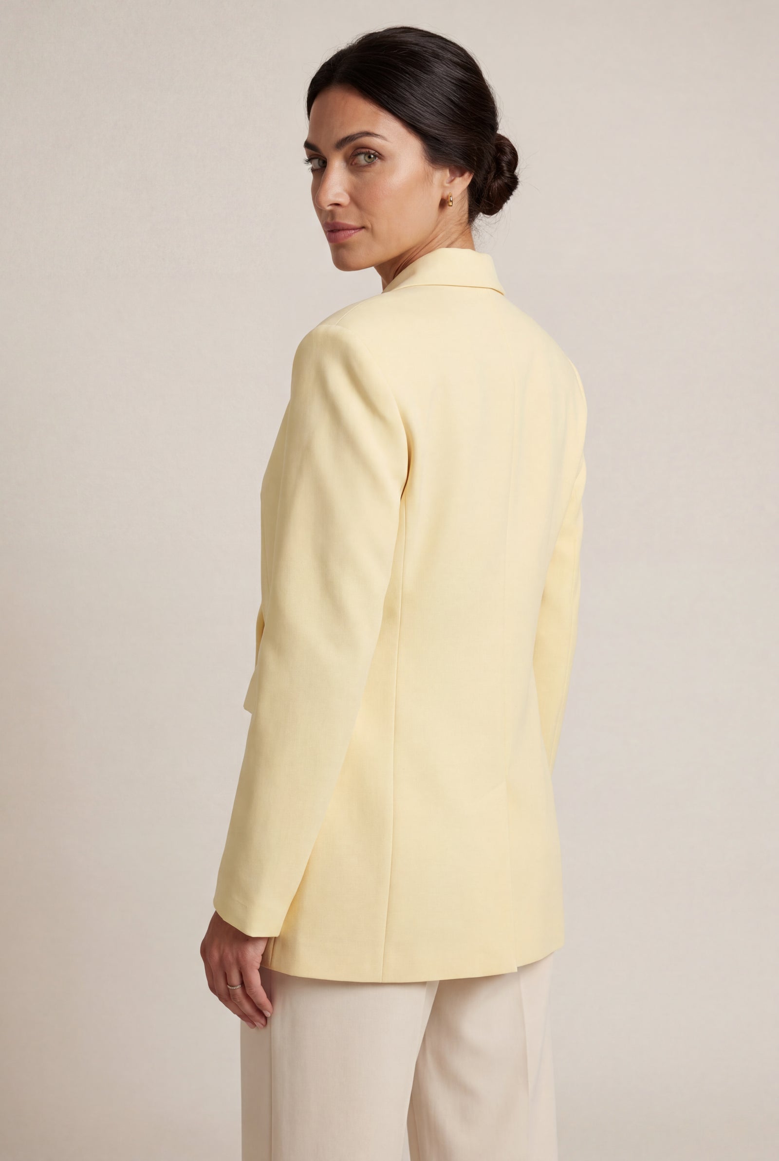 Butter Yellow Butter Yellow Longline Single-breasted Blazer - Longline blazer - Photo 2