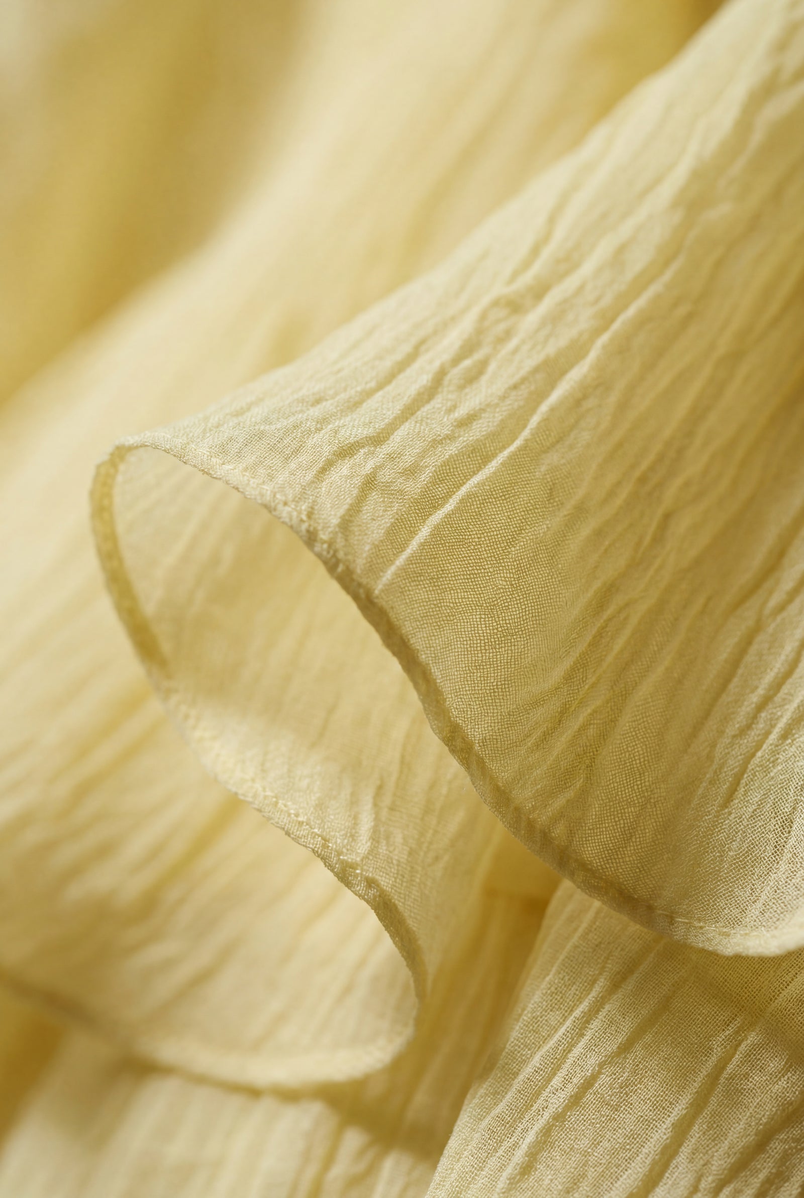 Butter Yellow Strapless Tiered Ruffle Maxi Dress - Photo 4