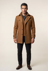 Camel Camel Brown Single-breasted Classic Winter Coat - Winter jackets - Photo 1