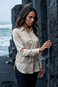Champagne Champagne Classic Collar Button-down Blouse - Blouses - Photo 4