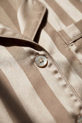 Champagne Striped Button-up Pyjama Set with Relaxed Pants - Photo 10
