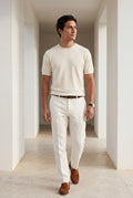 Cream Fine Relaxed Fit Short Sleeve T-shirt - Relaxed fit t-shirt - Photo 18
